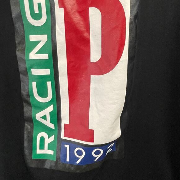 Polo Racing Ralph Lauren Mens Long Sleeve Tee Shirt Black 1992 Size Small - Picture 2 of 4